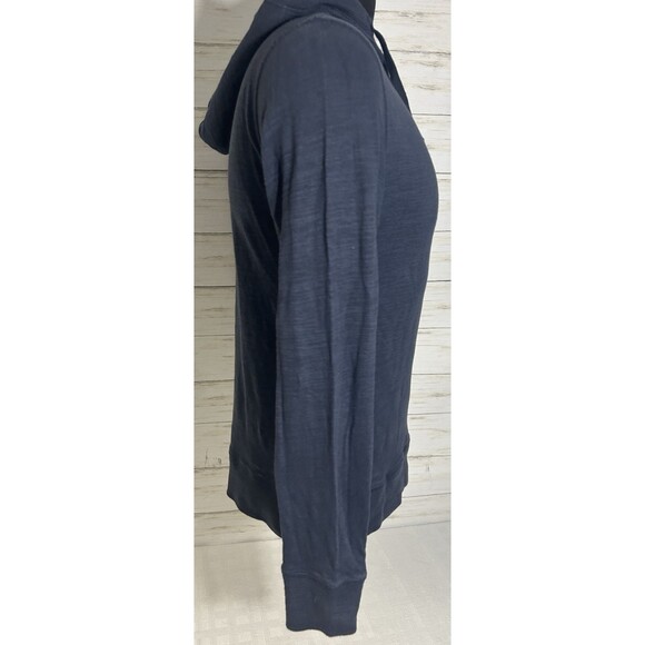 Faherty Hoodie Men Small Blue Organic Cotton Lightweight Pullover Slub Knit - Picture 11 of 14